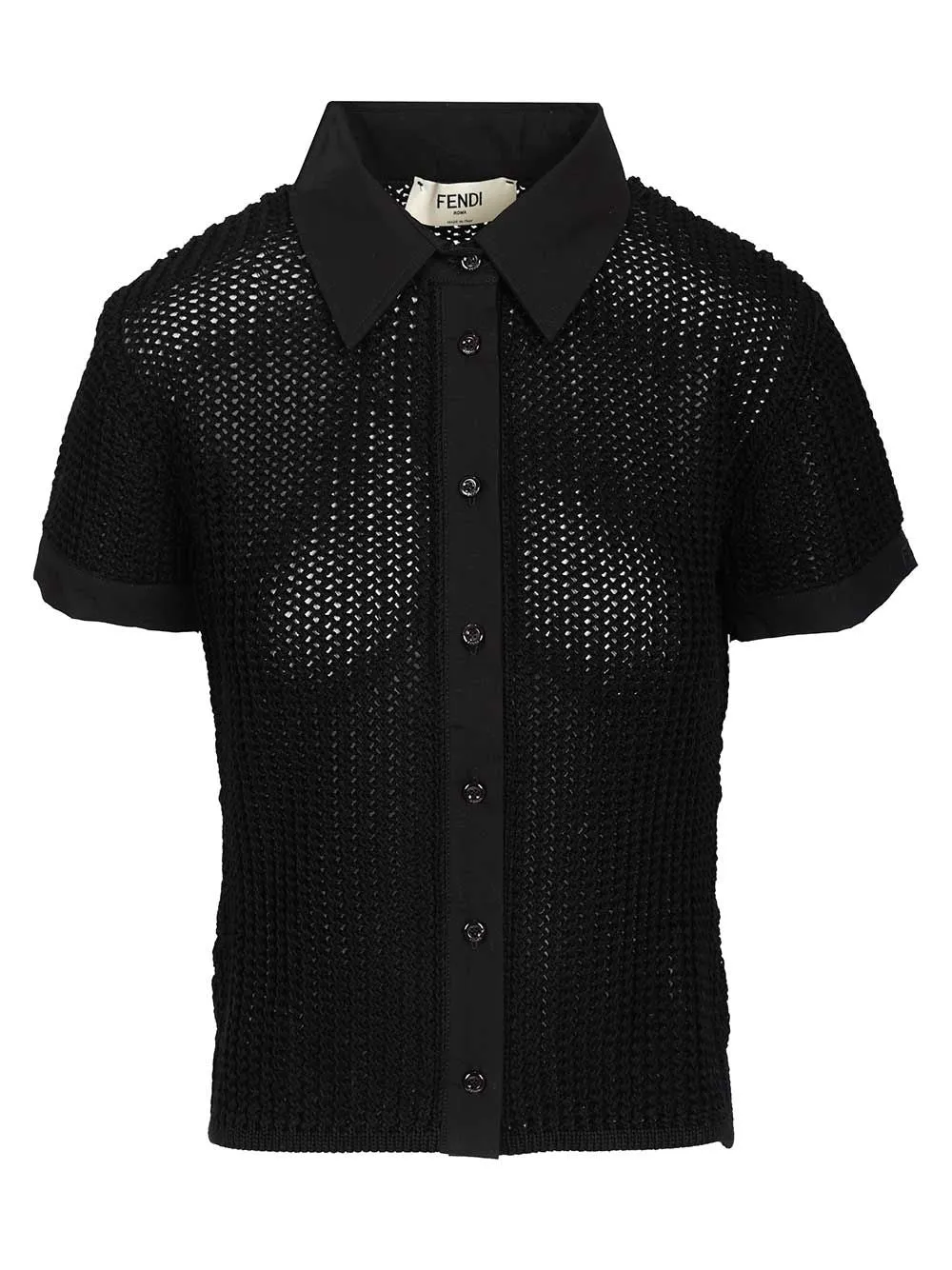 Mesh Shirt Polo Shirt Black sold by Wanan Luxury