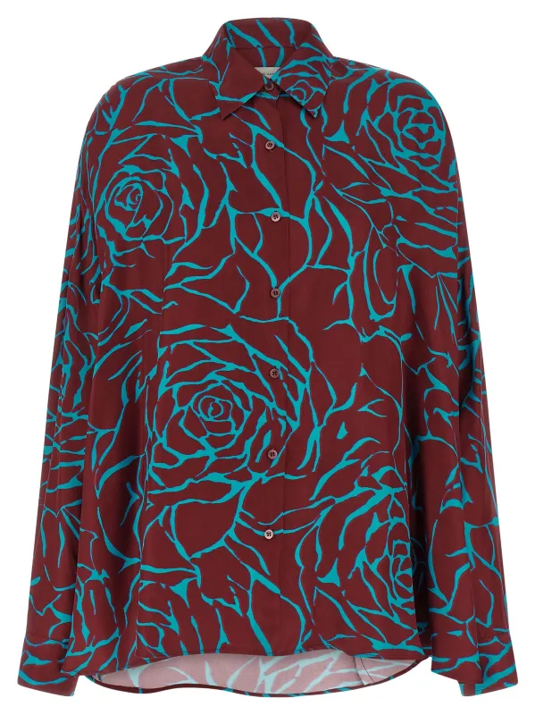 Casia Shirt And Blouse Bordeaux made by Wanan Luxury