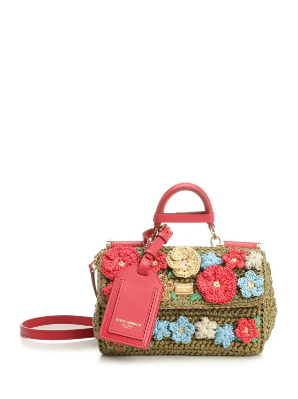 My Sicily Crochet Bag Handbags Multicolor made by Dolce & Gabanna