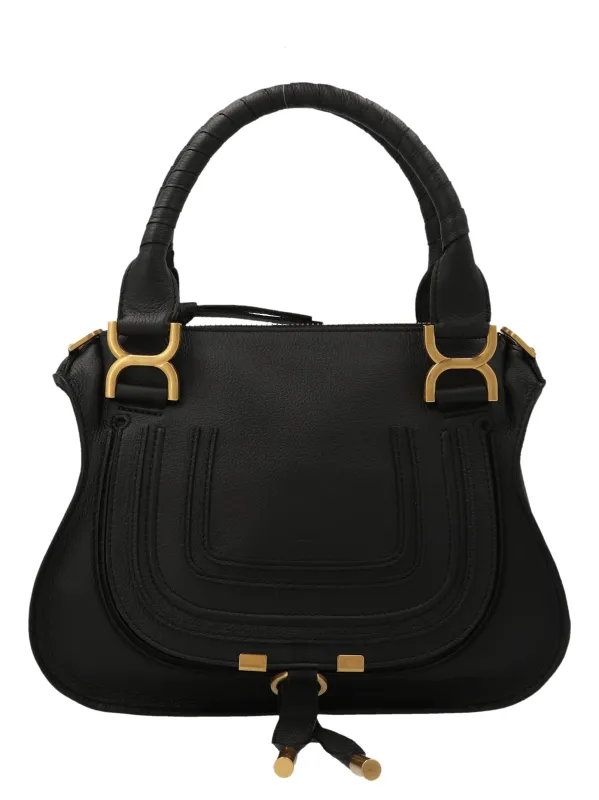 Marcie Hand Bags Black made by Chloe