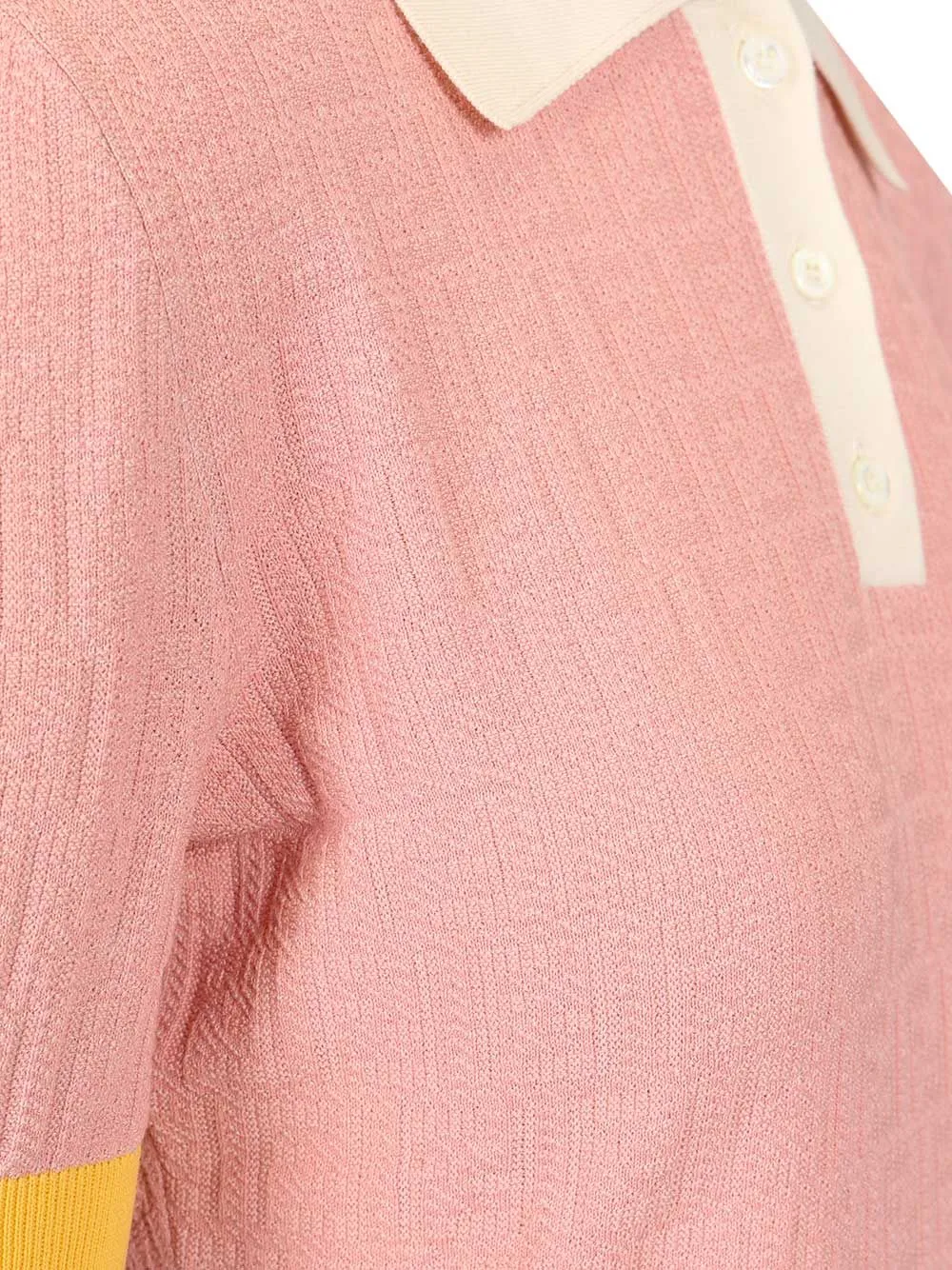 Adv - Look 2 - Cropped Polo Knit Openwork Dresses Rose sold by Wanan Luxury product image thumbnail 3