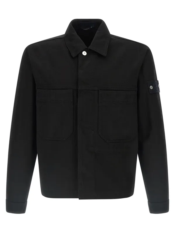 Bull Denim-Tc Puffer Jackets Black made by Stone Island