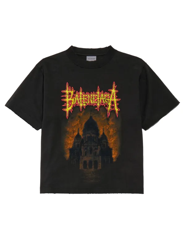 Women`S Balenciaga SacrÉ CŒUr T-Shirt Medium Fit In Black made by Balenciaga