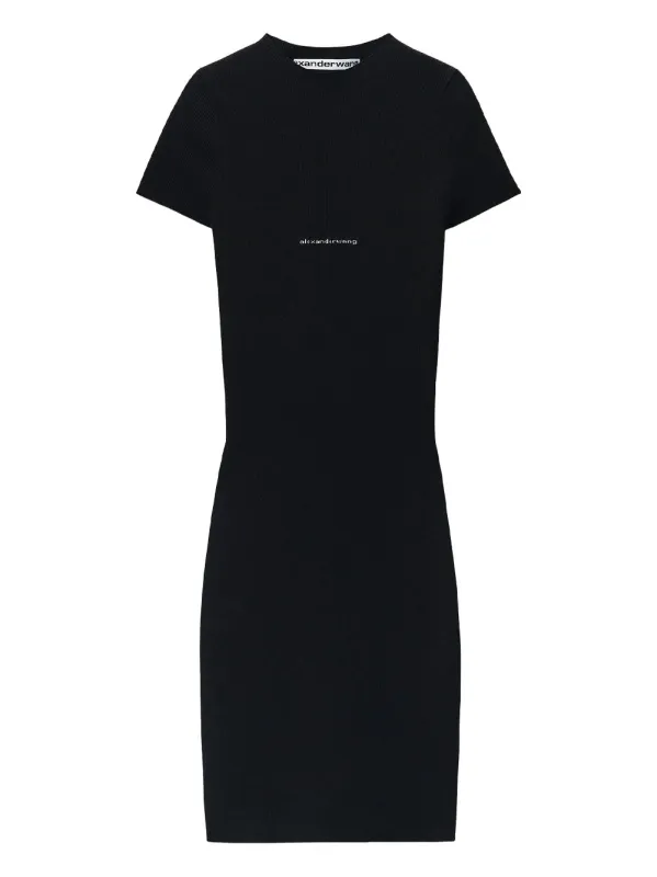 Knit Logo Fitted Mini Dress made by Alexander Wang