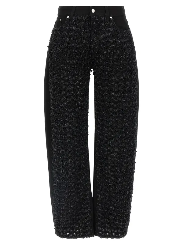 Bouclé Jeans Black sold by Wanan Luxury