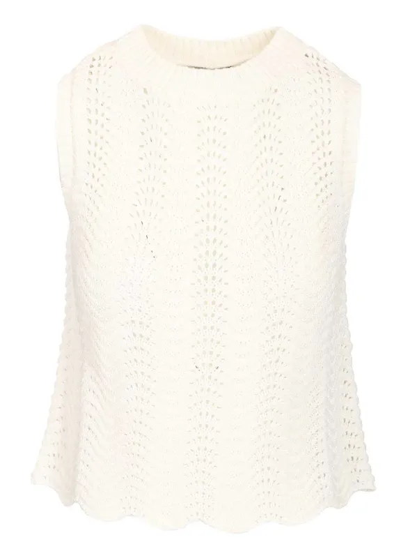 Vittoria 01 Tank Top Tops White made by Loulou De Saison