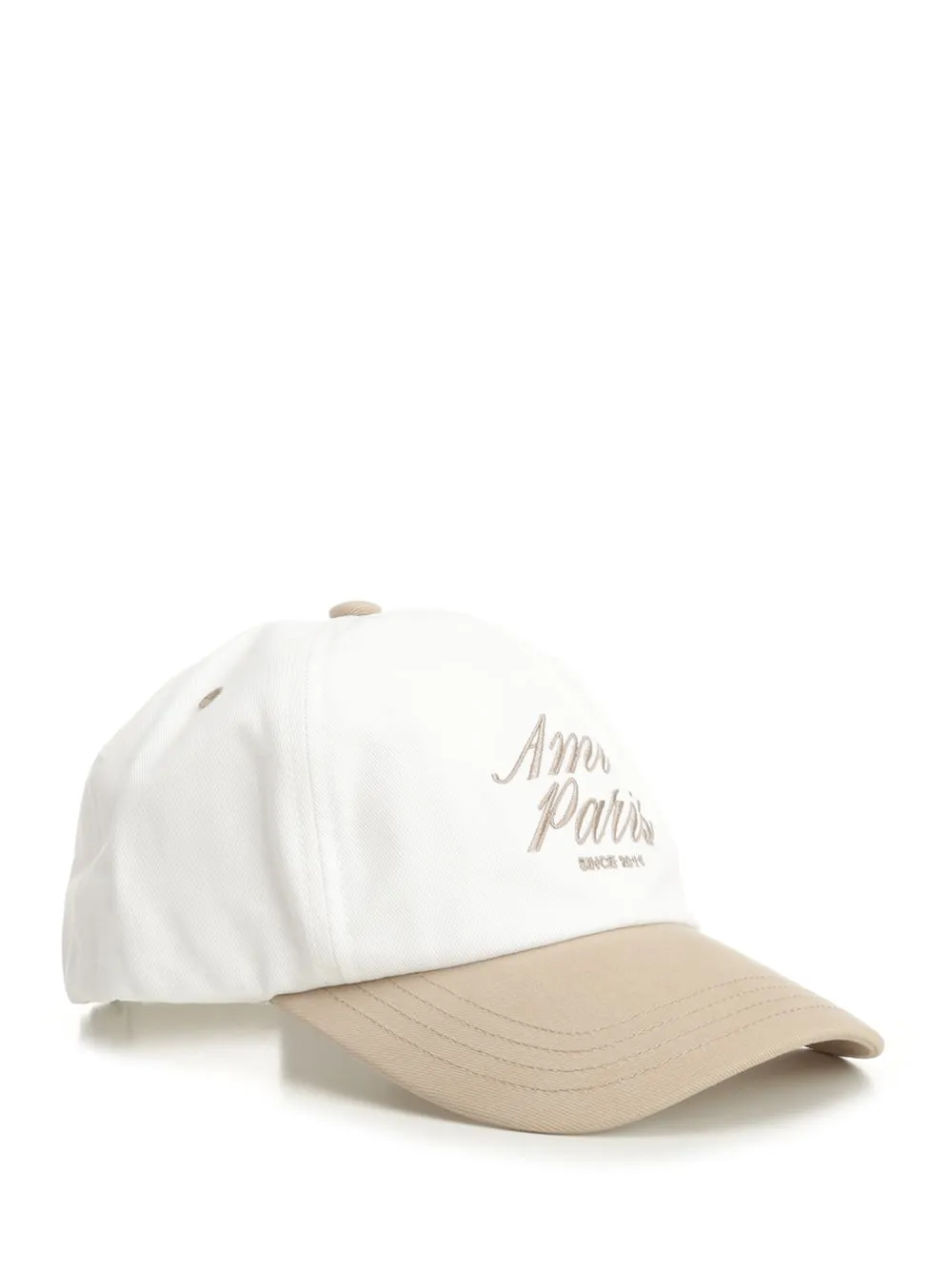 Bicolor Ami Paris Cap Cotton Gabardine Hats Beige sold by Wanan Luxury product image thumbnail 2