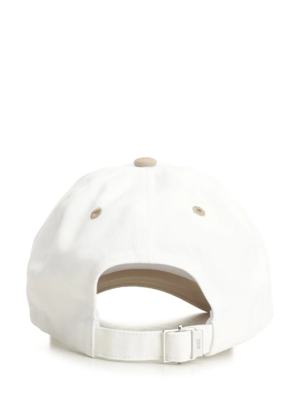 Bicolor Ami Paris Cap Cotton Gabardine Hats Beige sold by Wanan Luxury product image thumbnail 3