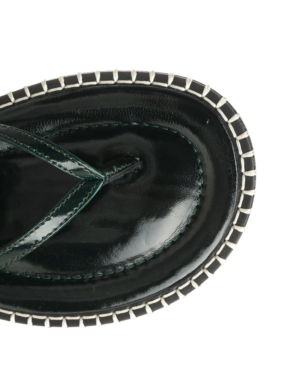 Leather Flip-Flops With Sequins Scarpe Basse Black sold by Wanan Luxury product image thumbnail 4