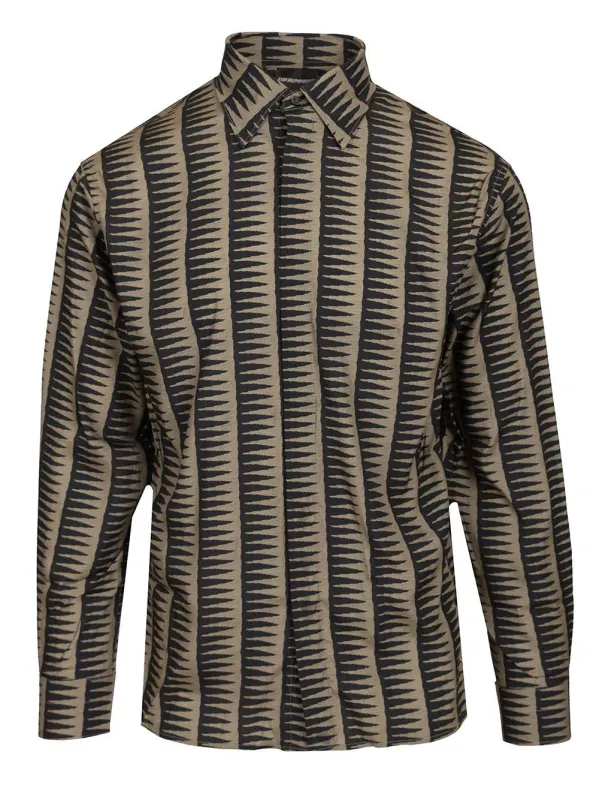 Lyocell Blend Shirt Shirts Blue made by Emporio Armani