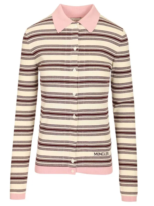 Cotton Crepe Polo Shirt Knitwear Multicolor made by Moncler