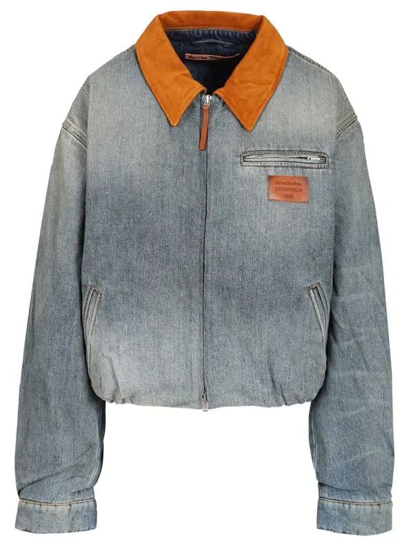 Denim Bomber Jacket Jackets Blue made by Acne Studios