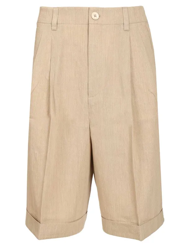 Short Pastro Trousers Beige made by Jacquemus