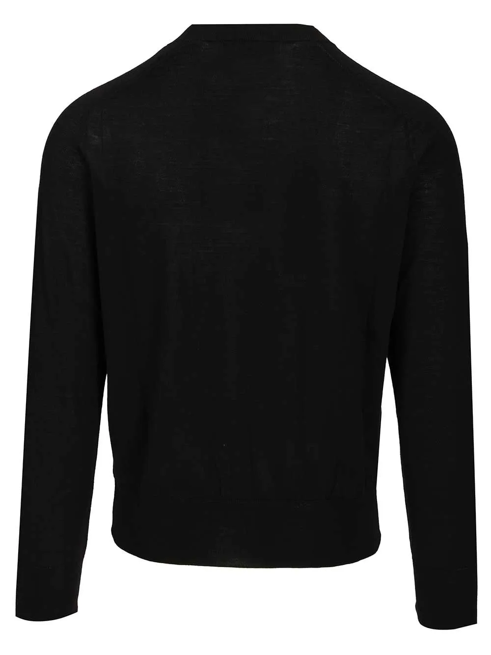 Quota -Crewneck Sweater With Contrasted Ami De Coeur Exrafine Merino Wool Knitwear Black sold by Wanan Luxury product image thumbnail 2