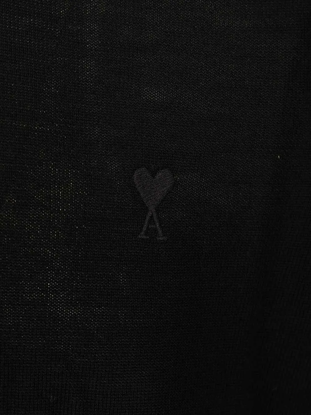 Quota -Crewneck Sweater With Contrasted Ami De Coeur Exrafine Merino Wool Knitwear Black sold by Wanan Luxury product image thumbnail 4