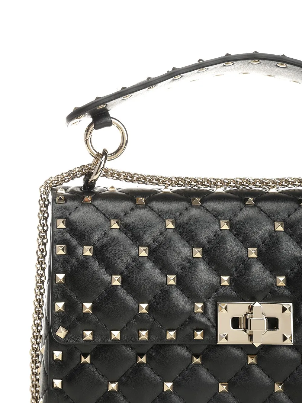 Rockstud Spike Shoulder Bags Black sold by Wanan Luxury product image thumbnail 5