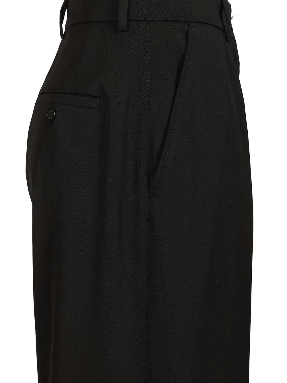 Wool Gabardine Trousers Black sold by Wanan Luxury product image thumbnail 4