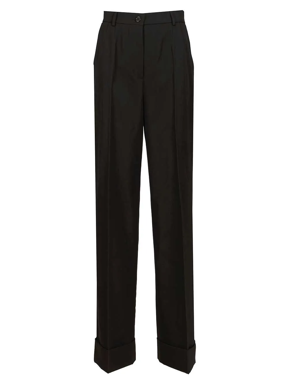 Wool Gabardine Trousers Black sold by Wanan Luxury