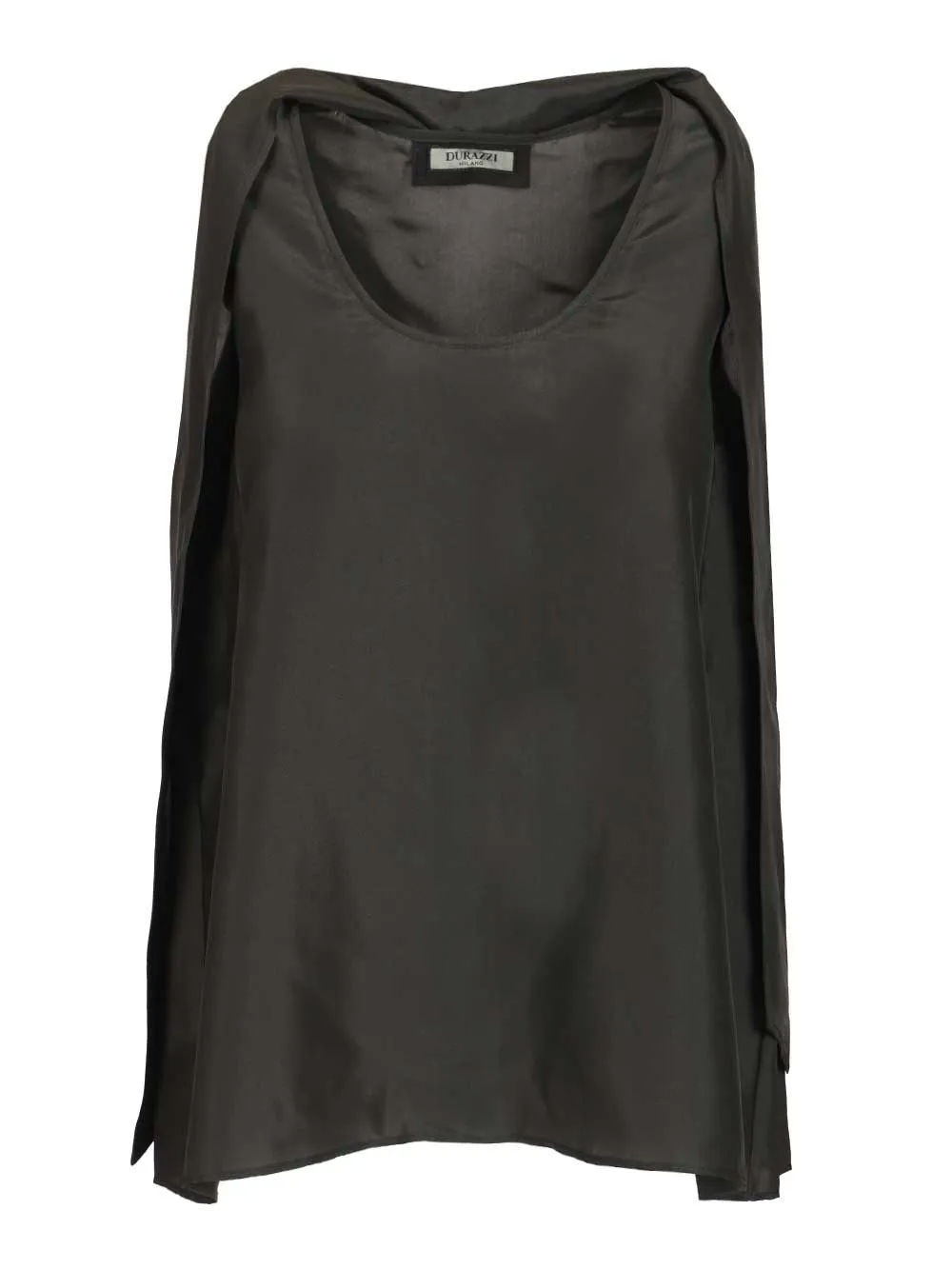 Sleeveless Silk Top Tops Grey sold by Wanan Luxury