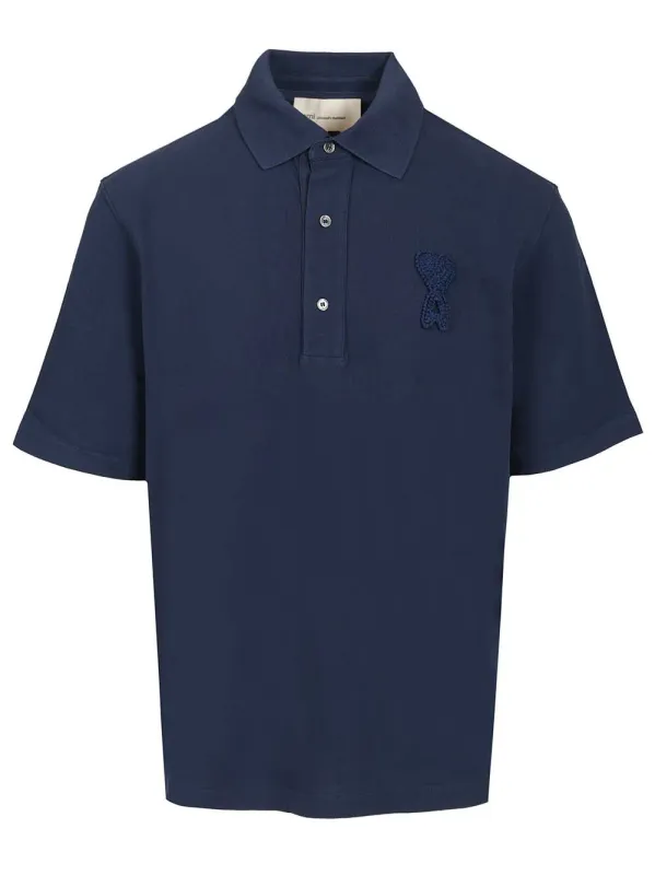Ami De Coeur Polo Shirt Blue made by Ami