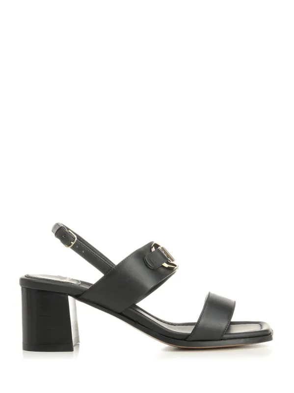 Gancini Ornament Sandal Sandals Black made by Salvatore Ferragamo