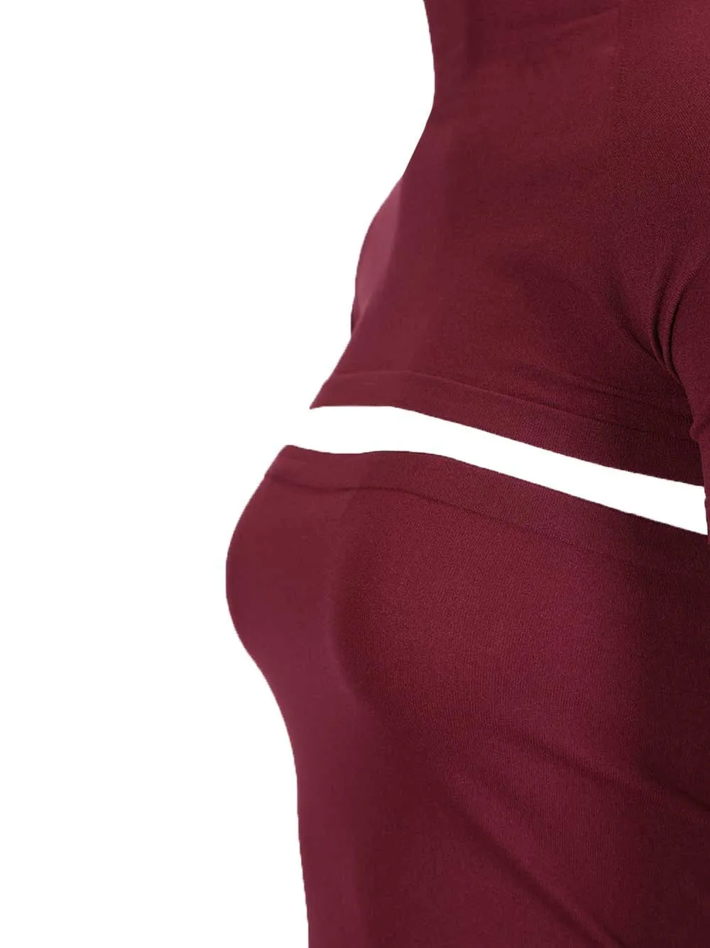 Fitted Knit Cut-Out Dress Dresses Bordeaux sold by Wanan Luxury product image thumbnail 5
