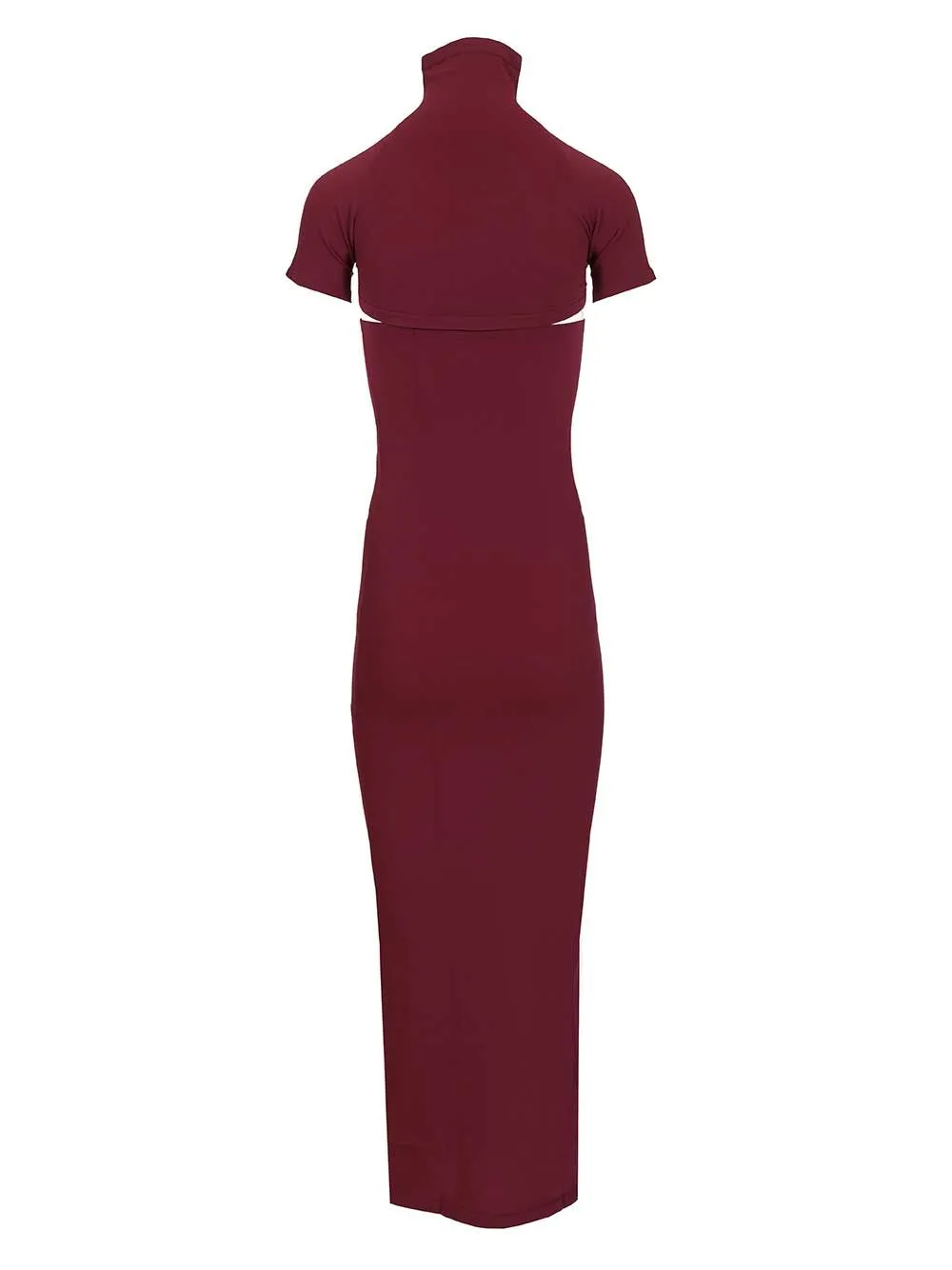 Fitted Knit Cut-Out Dress Dresses Bordeaux sold by Wanan Luxury product image thumbnail 2