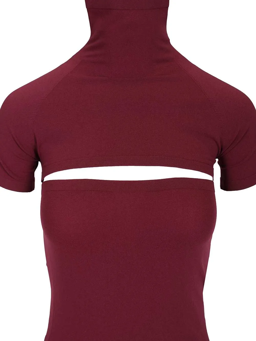 Fitted Knit Cut-Out Dress Dresses Bordeaux sold by Wanan Luxury product image thumbnail 4
