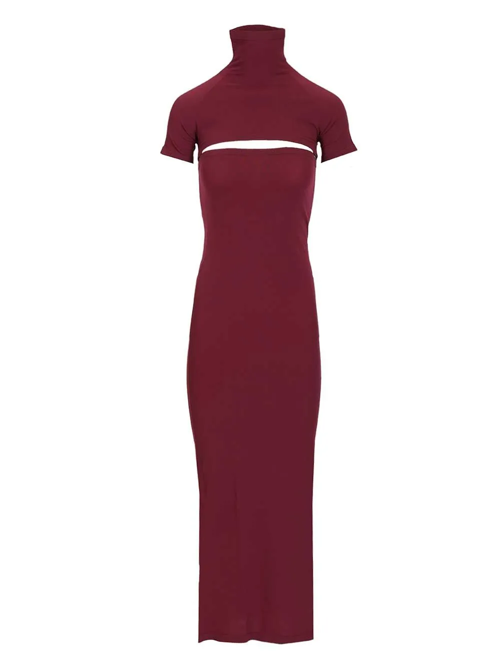 Fitted Knit Cut-Out Dress Dresses Bordeaux sold by Wanan Luxury