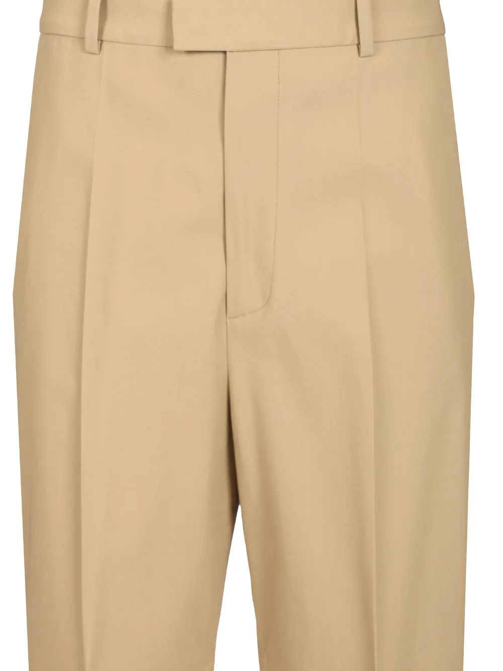 In Flowing Cotton Twill Trousers Beige sold by Wanan Luxury product image thumbnail 5