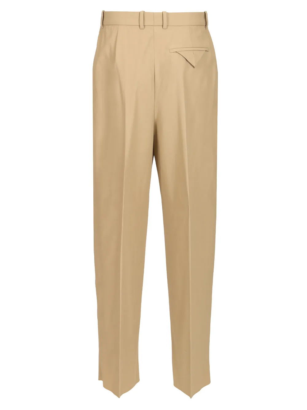 In Flowing Cotton Twill Trousers Beige sold by Wanan Luxury product image thumbnail 2