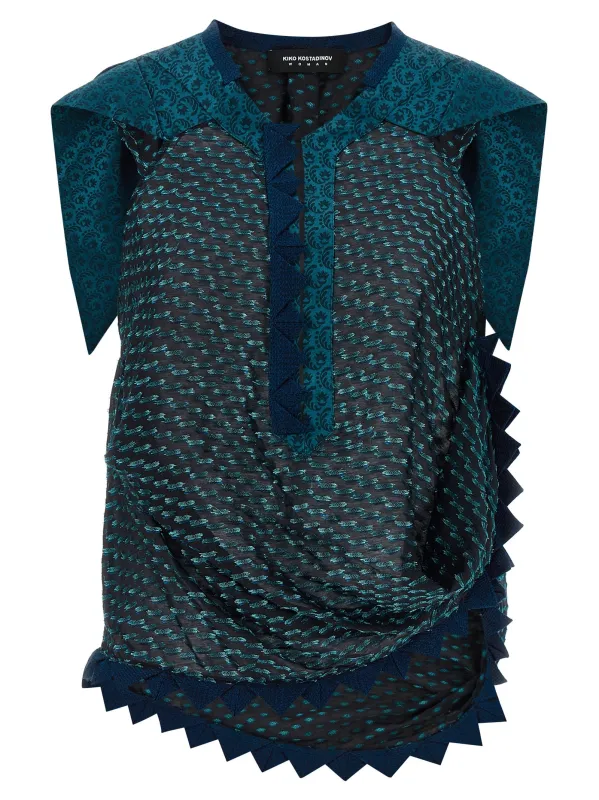 Weathervane Tops Blue made by Kiko Kostadinov