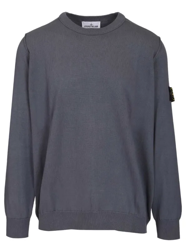 Sweater In Organic Cotton Knitwear Grey sold by Wanan Luxury