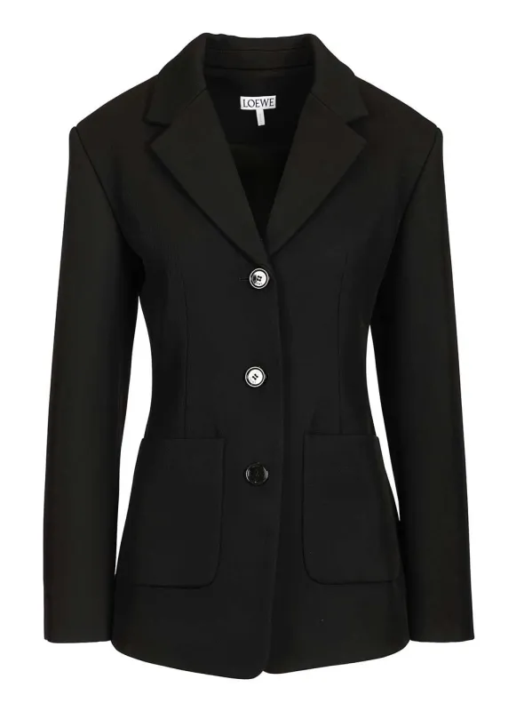 Wool Twill Jacket Jackets Black sold by Wanan Luxury