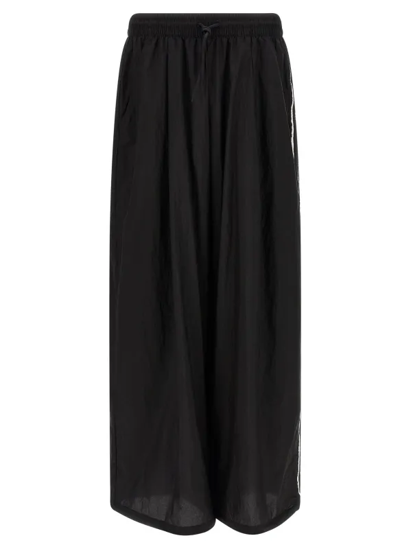 Y-3 Raw Edge 3 Stripe Wide Pants Black made by Y-3