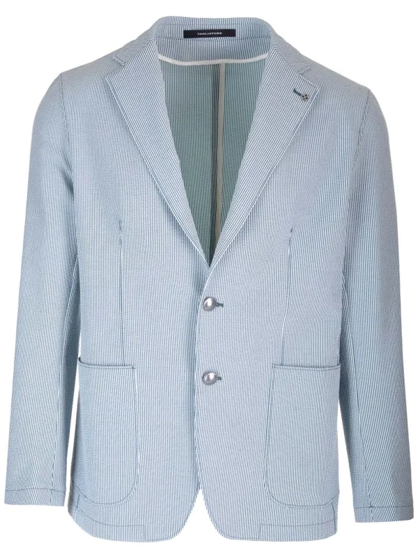 Seersucker Blazer Jackets Blue made by Wanan Luxury