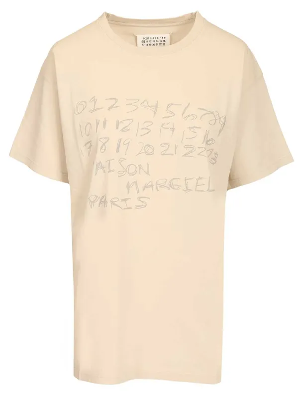 Numeric T-Shirt Beige made by Maison Margiela
