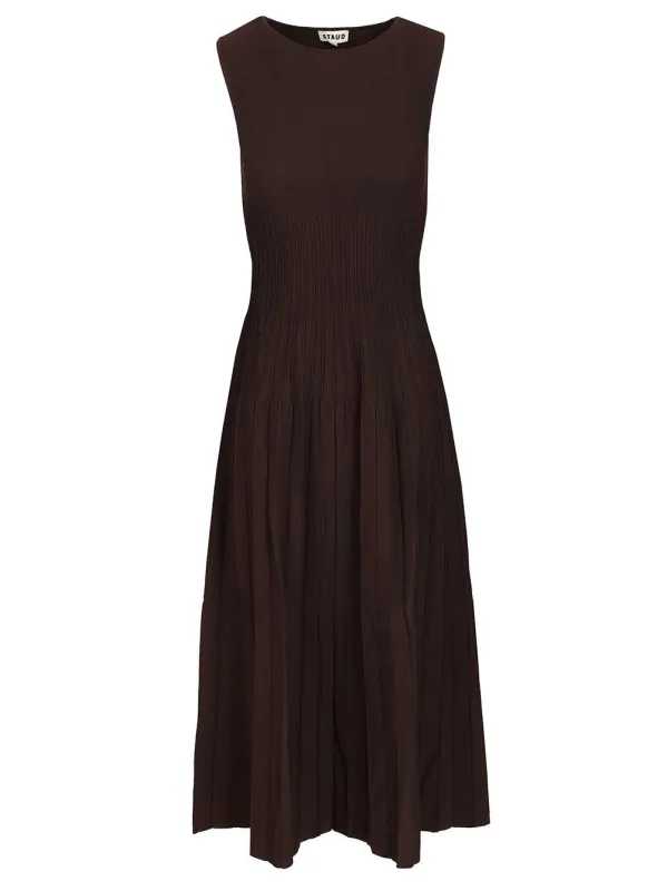Midi Elyse Midi Dress Dresses Brown made by STAUD