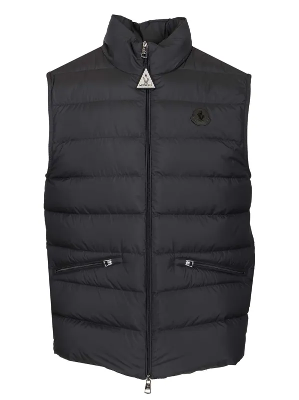 Lechtal Down Padded Vest Coats Blue made by Moncler