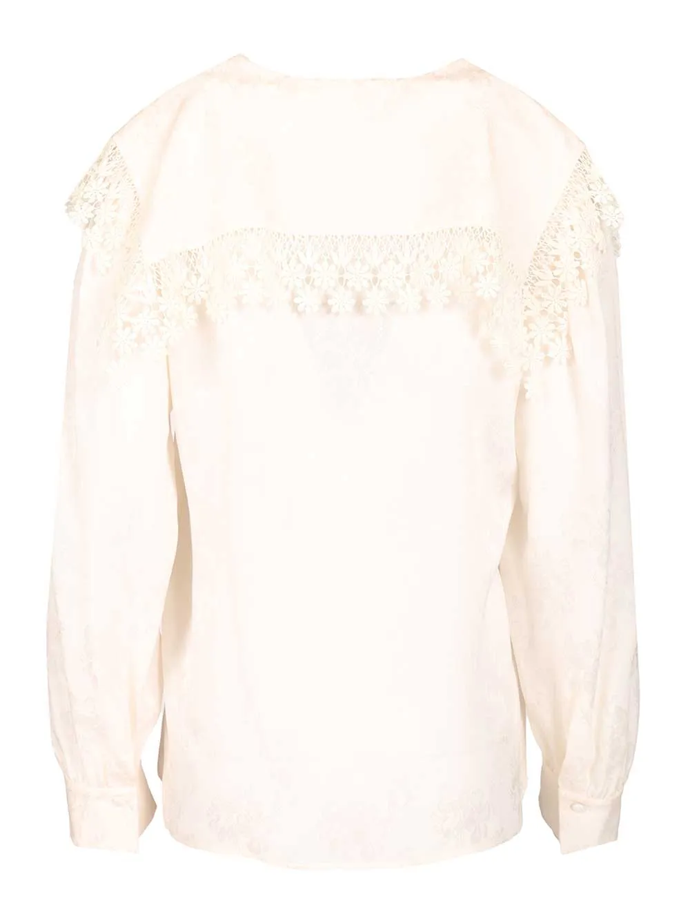 Blouse With Maxi Collar Shirts White sold by Wanan Luxury product image thumbnail 2