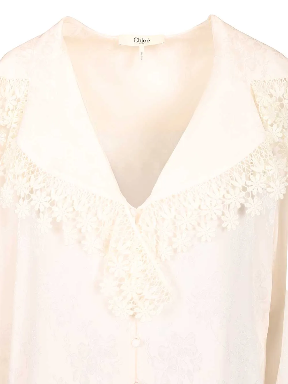Blouse With Maxi Collar Shirts White sold by Wanan Luxury product image thumbnail 4