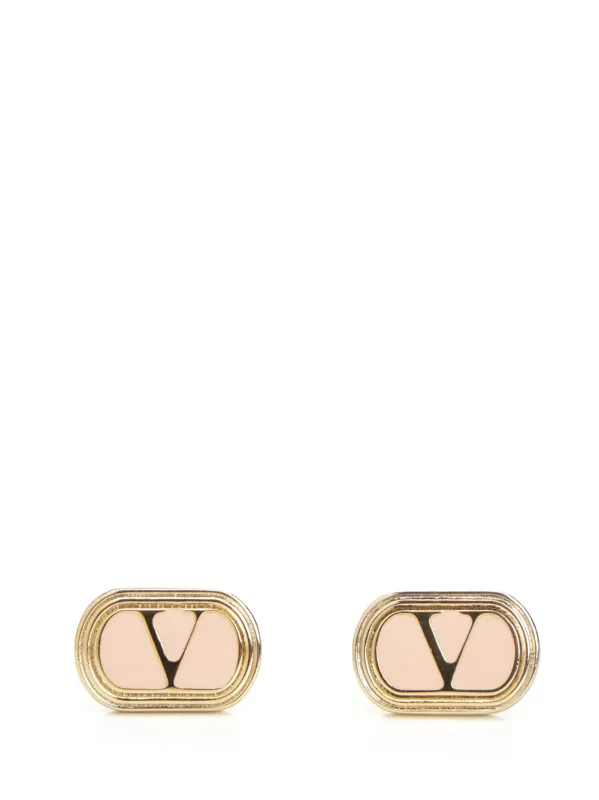 Vlogo Oval Earrings Jewelry Rose made by Valentino Garavani