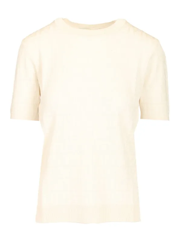 Ff Cotton And Viscose Sweater Knitwear White sold by Wanan Luxury