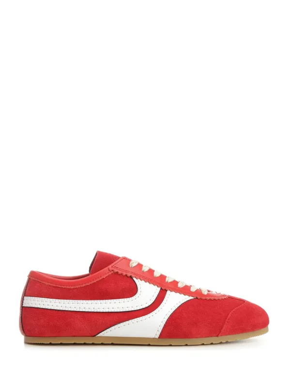 Suede Sneakers Red made by Dries Van Noten