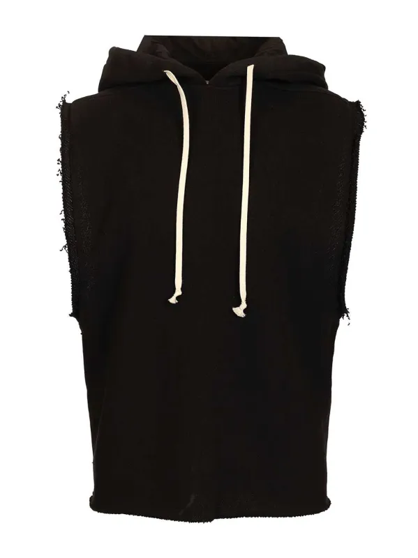 Cotton Jersey Vest Sweatshirts Black sold by Wanan Luxury