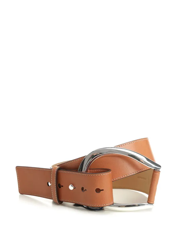 Leather Belt With Stirrup Buckle Belts Brown made by Polo by Ralph Lauren