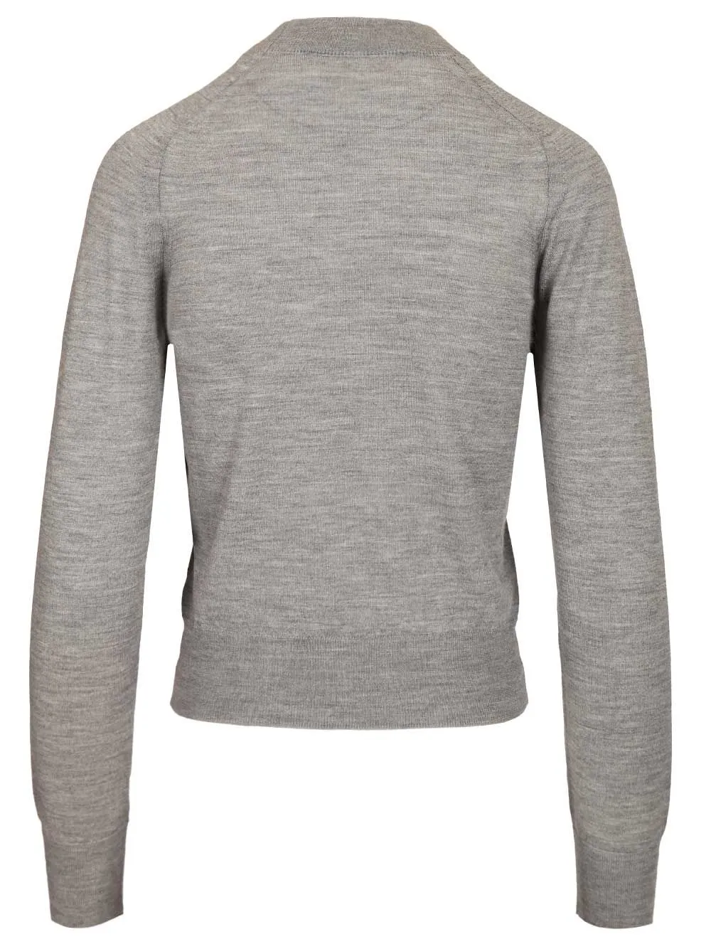 Quota -Crewneck Sweater With Contrasted Ami De Coeur Knitwear Grey sold by Wanan Luxury product image thumbnail 2