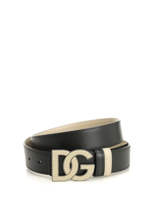 Belt With Dg Logo Buckle Belts Black sold by Wanan Luxury