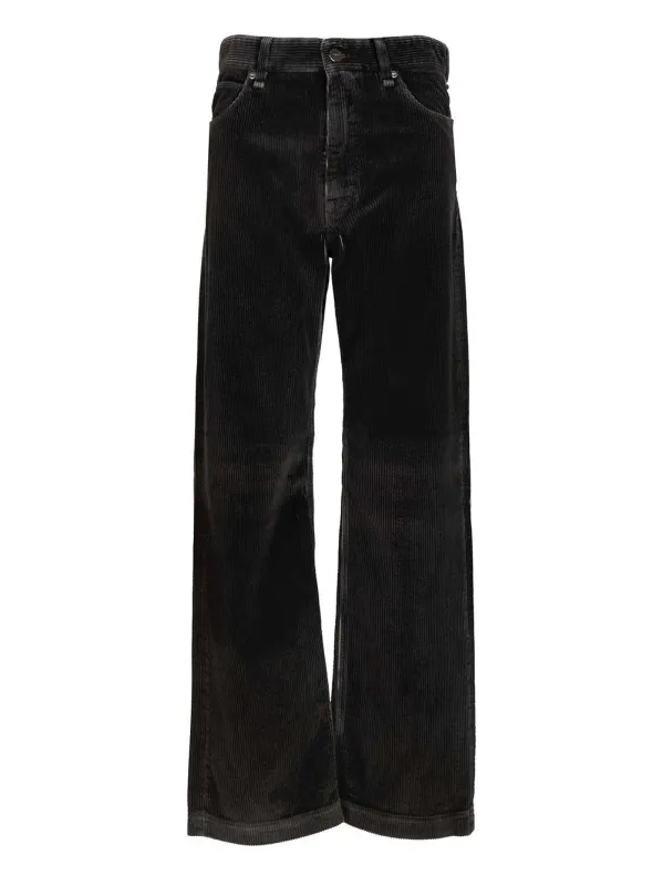 Corduroy Trousers Jeans Black made by Fendi