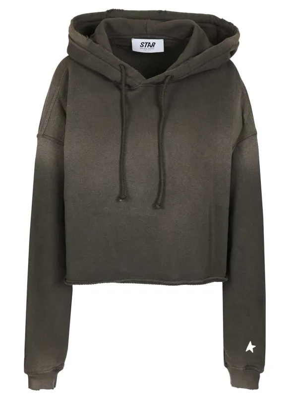 Cropped Over Sweatshirt Sweatshirts Black made by Golden Goose